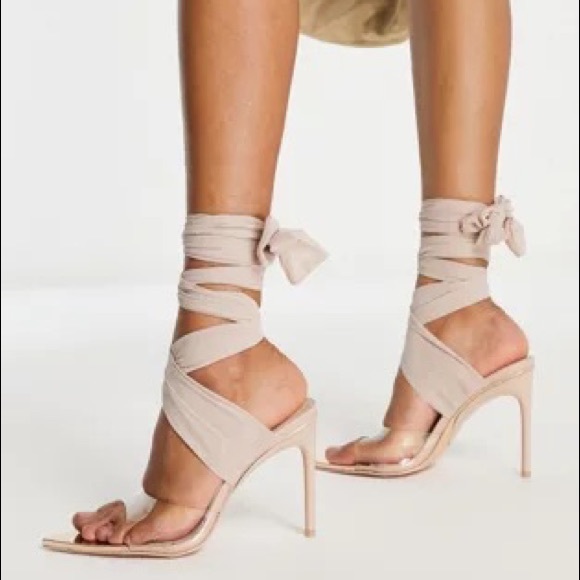 Public Desire Shoes - Public desire tie up tan heel - NEVERWORN